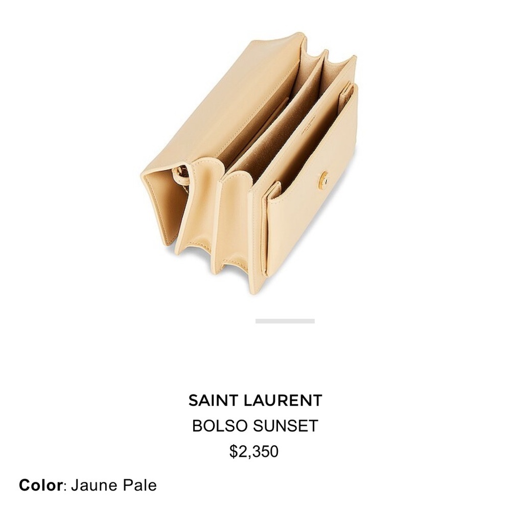 2022 Saint Laurent Sunset *Rare Color Jaune Pale - Picture 2 of 13